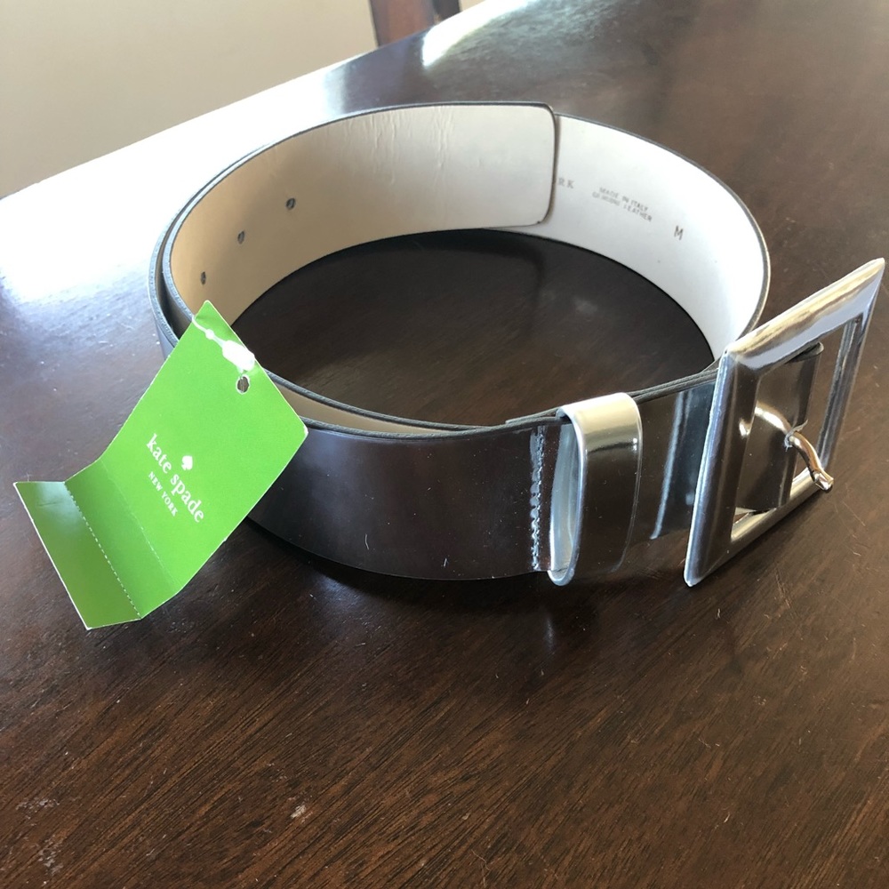 New Kate Spade silver wide belt